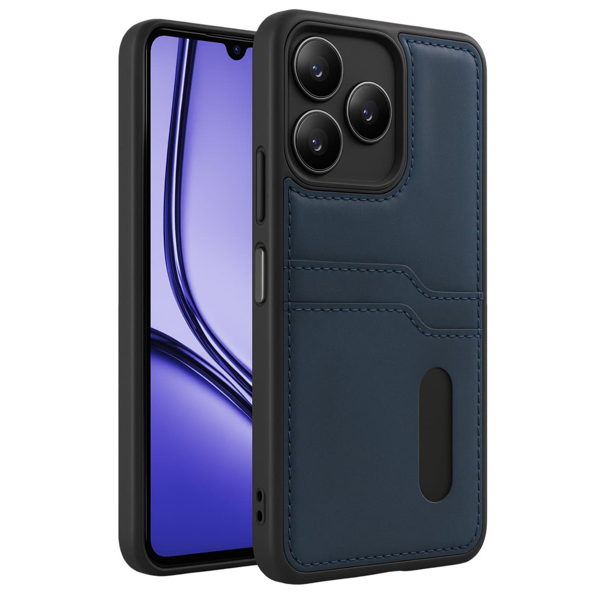 Note 50 4G Kılıf Sara Kartvizitli Deri Kılıf - Lacivert