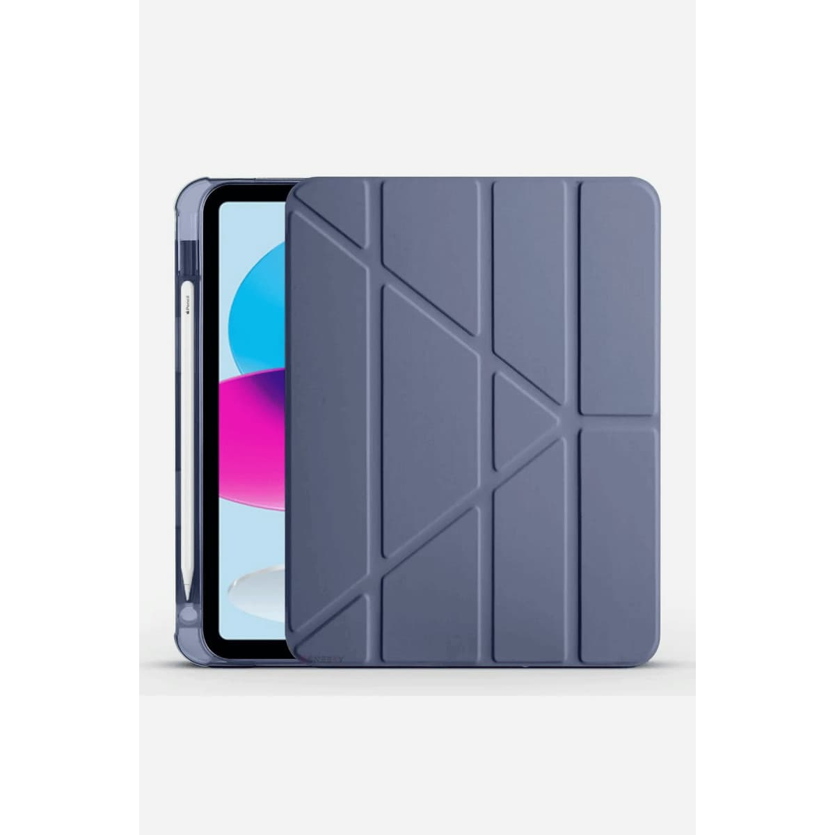 iPad 2022 10.9 (10.nesil) Kılıf Kalemlikli Mars Tablet Kılıfı - Lavender