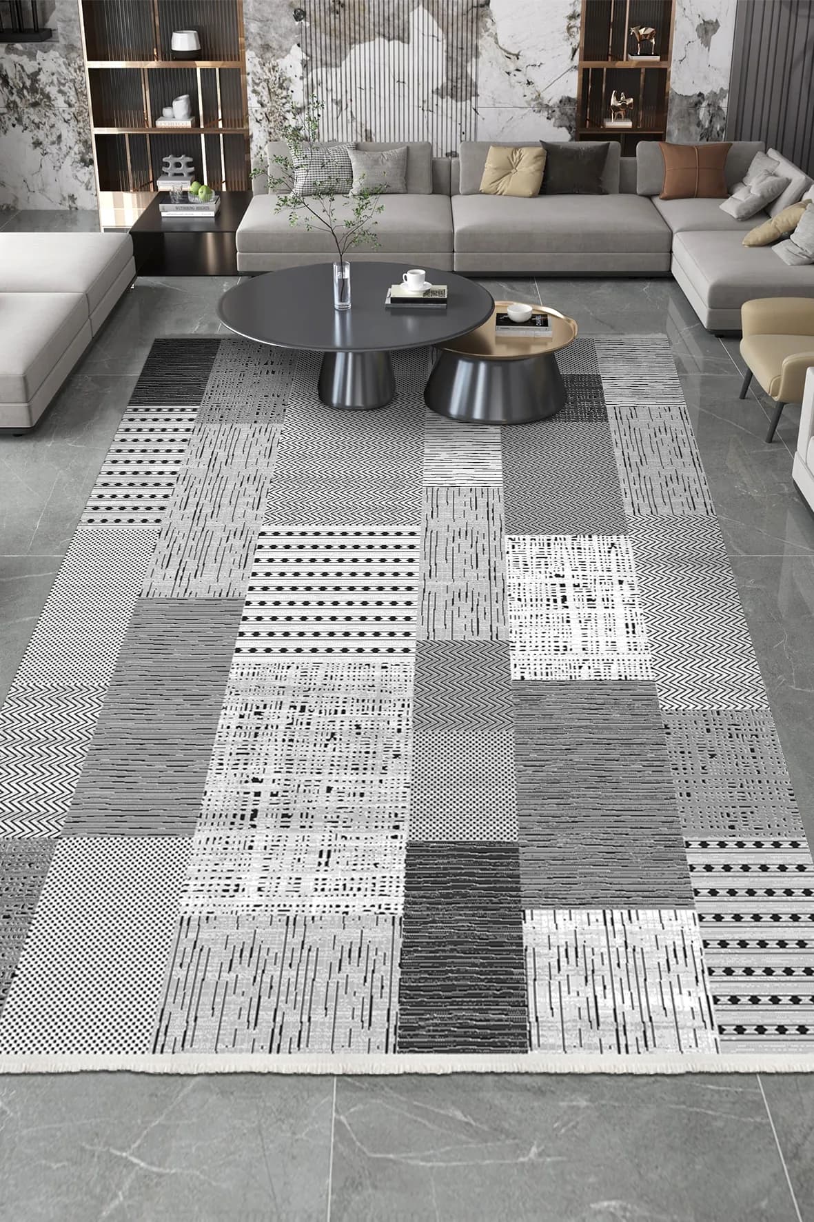YoudayHomeCollection ROXSTONE Model Oturma Odası Halısı
