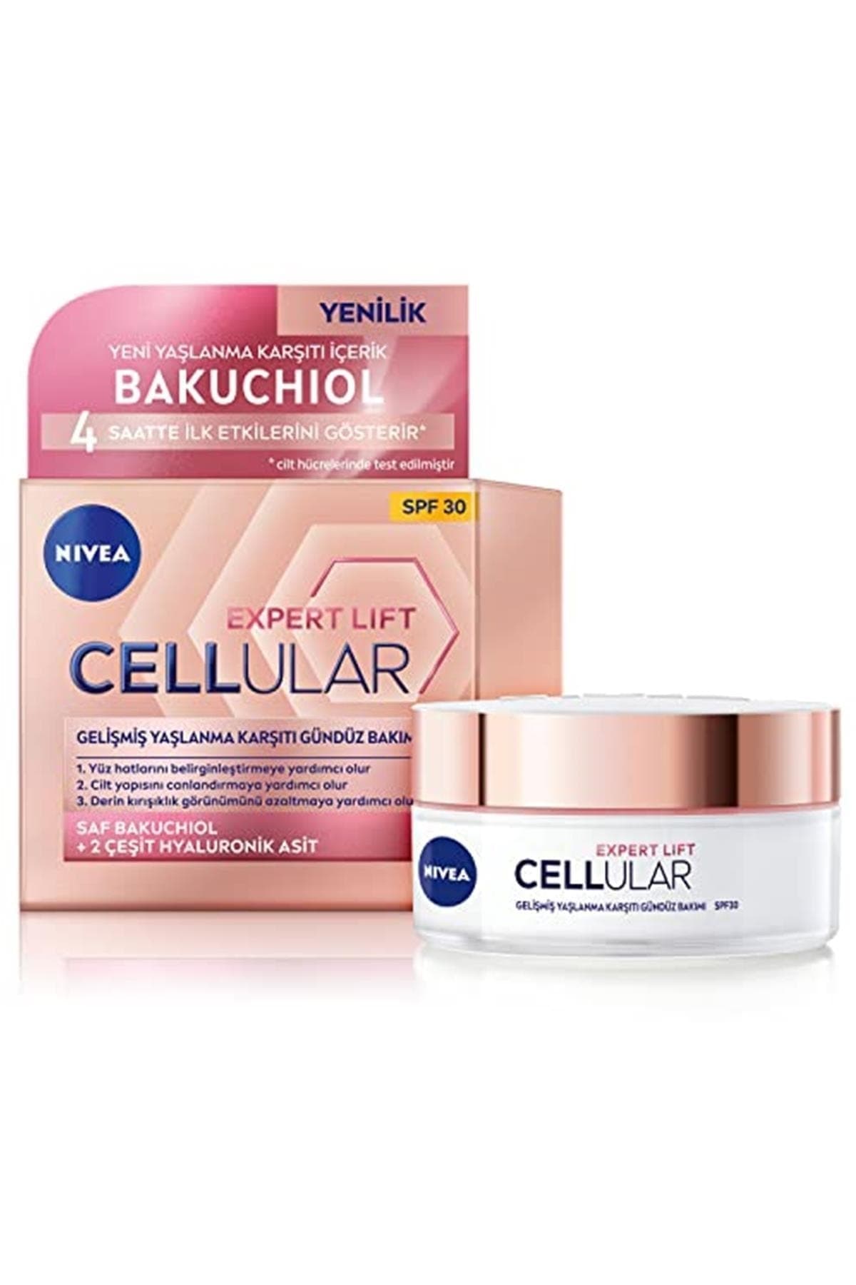 Yüz Bakim Kremi & Cellular Expert Lift SPF+30 Güneş Koruyuculu & Saf Bakuchiol & Gelişmiş Yaşlanma Karşıtı Gündüz Bakim K
