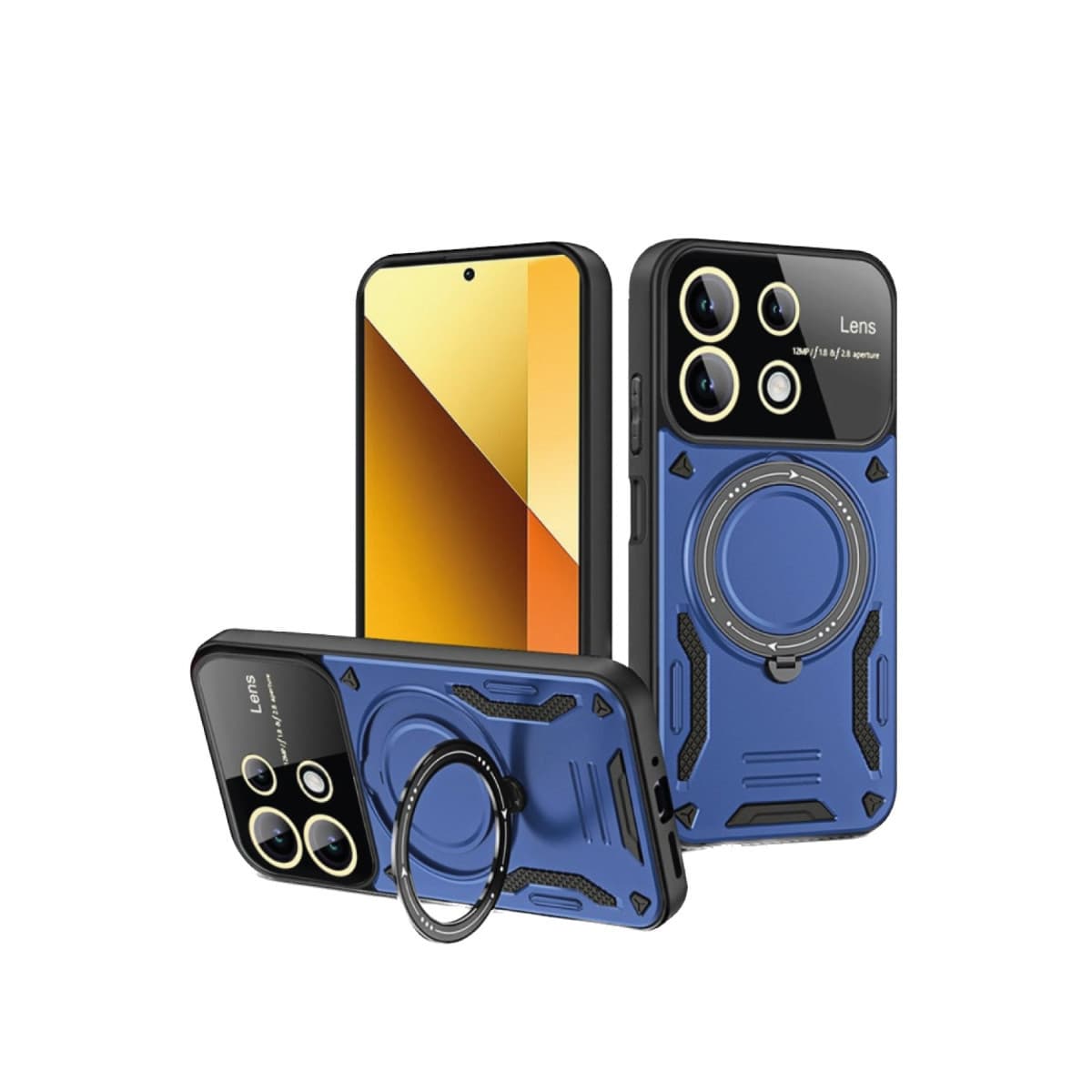 Note 13 4G Kılıf Joy Lens Standlı Kapak - Lacivert