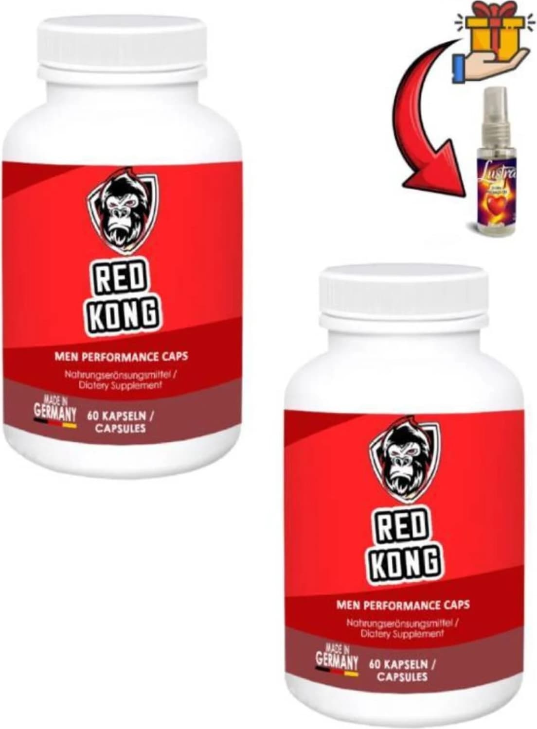 Red Kong Erkeklere Özel 60lı x 2 Ad+Lustra Masaj Yağı