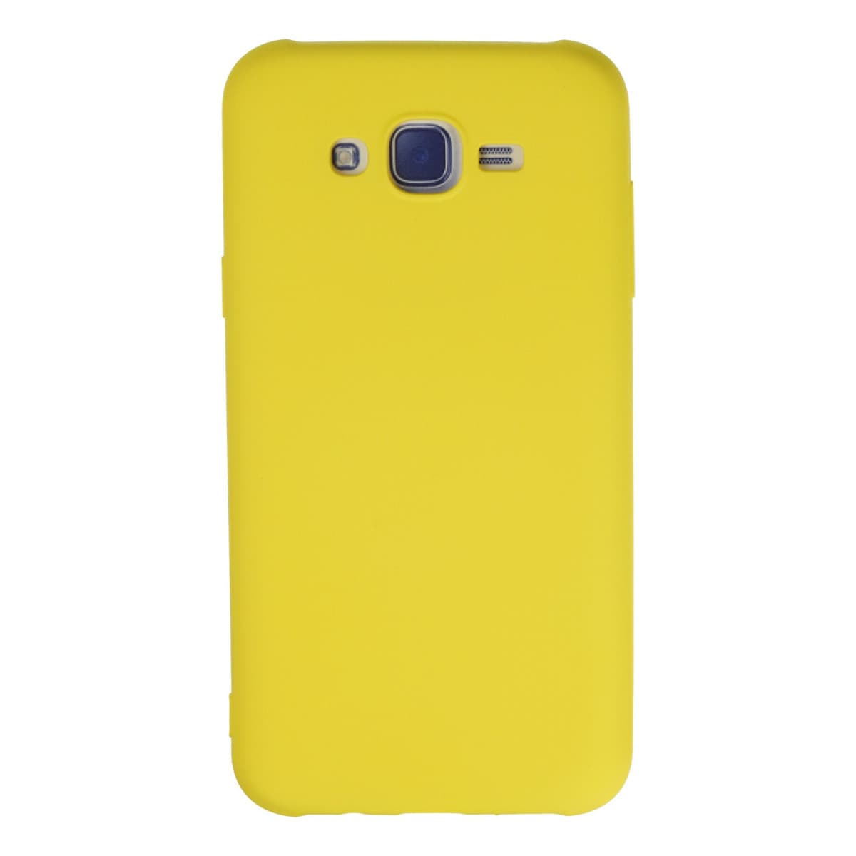 Galaxy J7 Kılıf Nano içi Kadife Silikon - Sarı