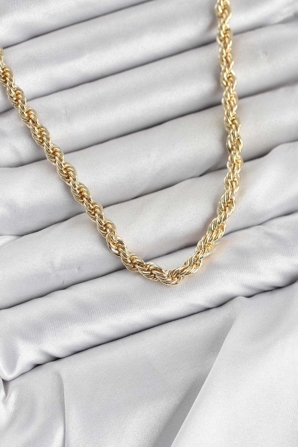 CM Burgu Model Gold Renk Pirinç 60 cm Kadın Kolye
