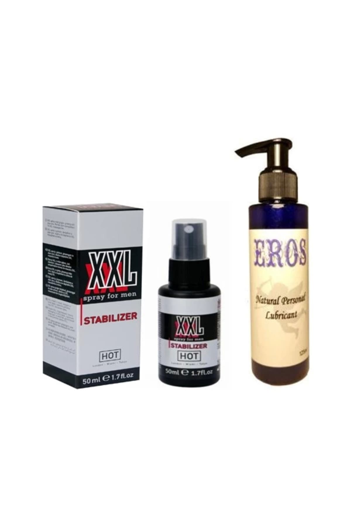 Mucizevi Hot Xxl Peak Power For Men Sprey 50 ml Eros Natural Lubricant 125ML