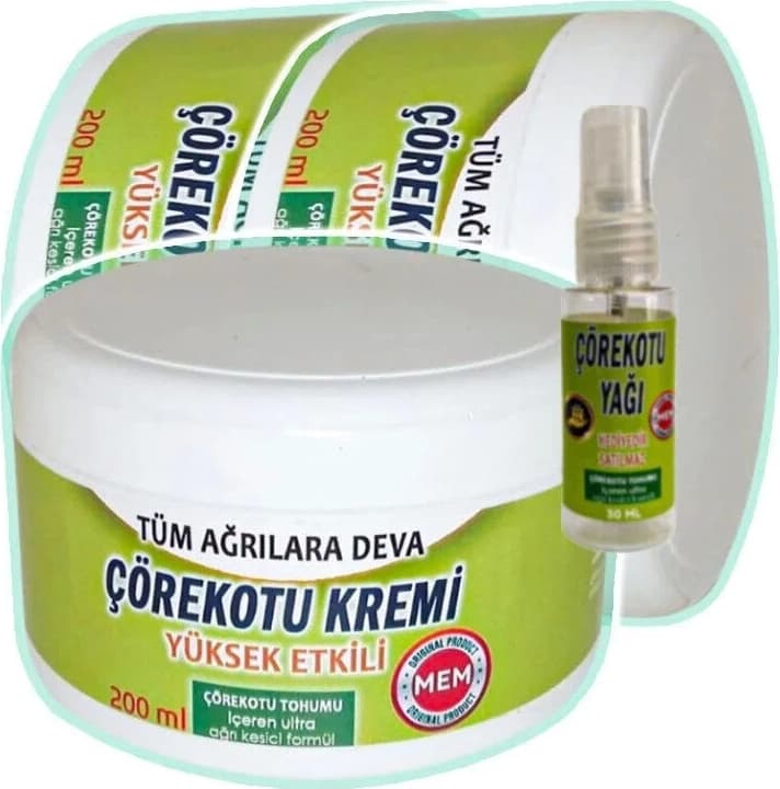 Süper Çörek Otu Bakım Kremi 3X200 Ml+30 ml Çörek Otu Yağı ile