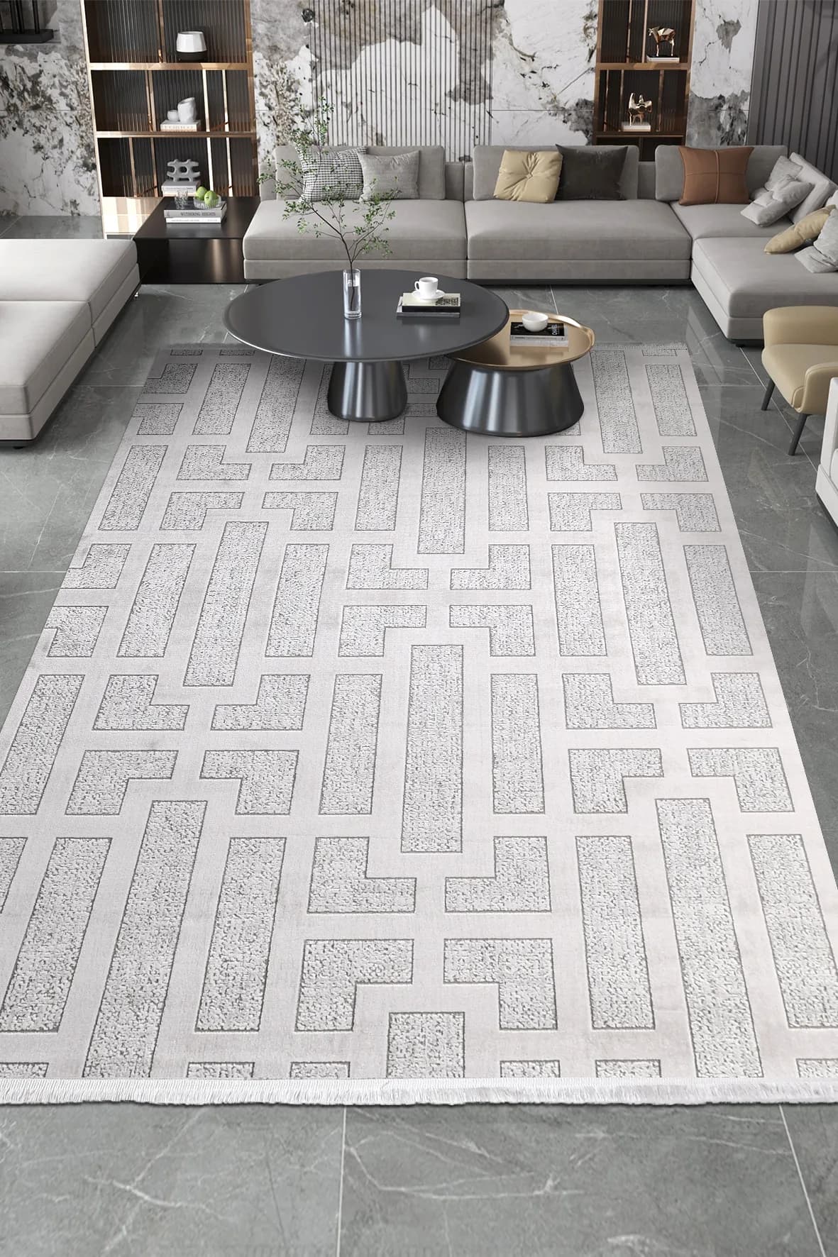 YoudayHomeCollection ROXSTONE Model Oturma Odası Halısı