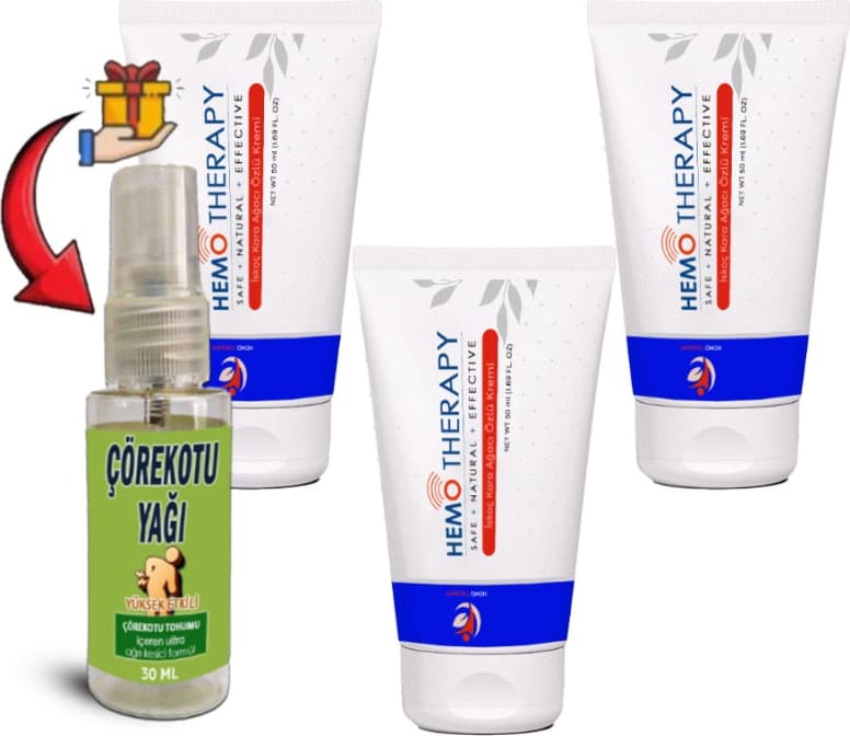 Hemo Therapy: 3 Adet> Iskoç Karaağaç Özlü An.al Bakım Kremi 50 ml + Çörekotu Yağı