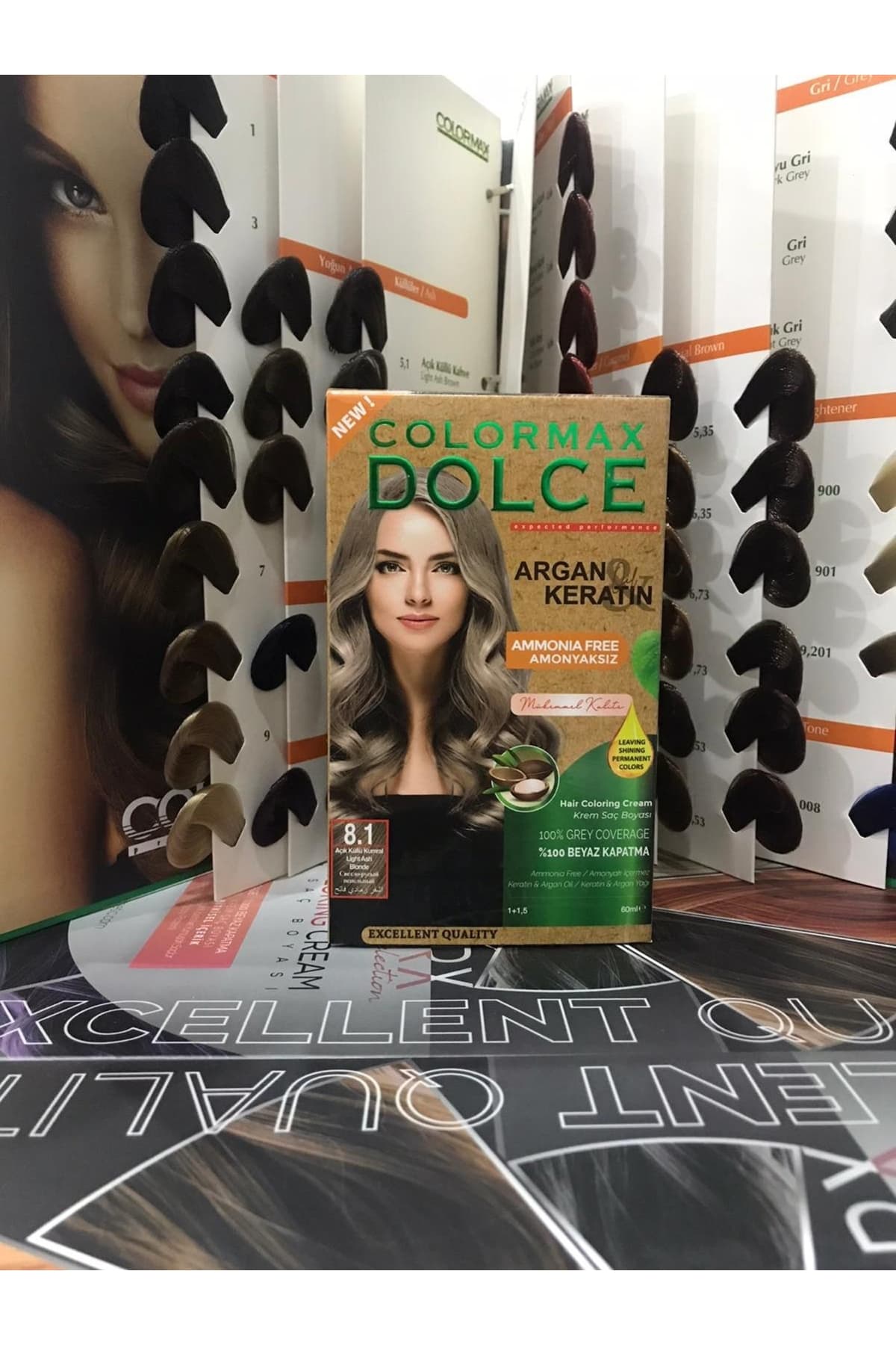 Dolce ARGAN/KERATİN Doğal Set Boya No: 8.1 Açık Küllü Kumral