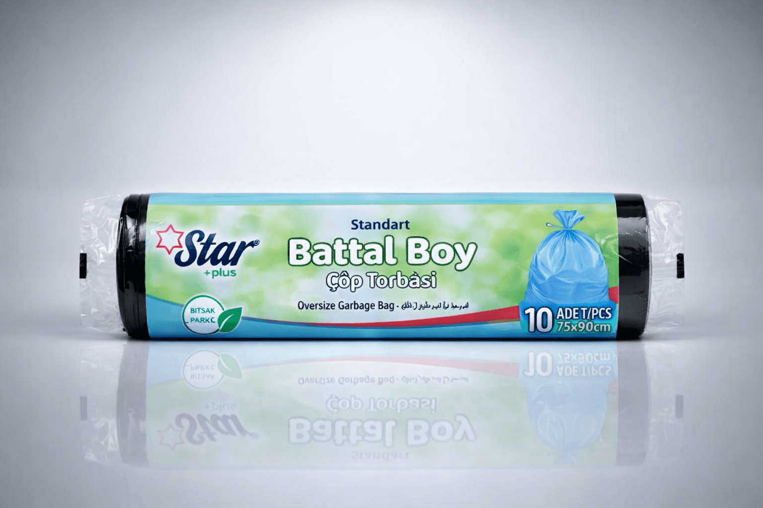 Star Plus Standart Battal Boy Atık Torbası 75x90 cm 10 Adet Dayanıklı Büyük Boy Atık Poşeti