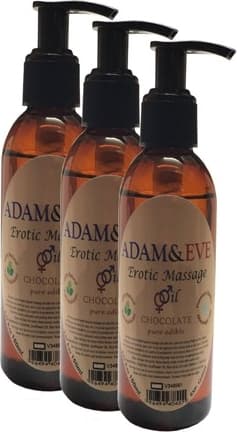Rekze Adam&eErkeklere Kadınlara Özel Çikolata Aromalı Masaj Yağı Pure Edible Chocolate Flavor Massage Oil 125ML 3 Adet