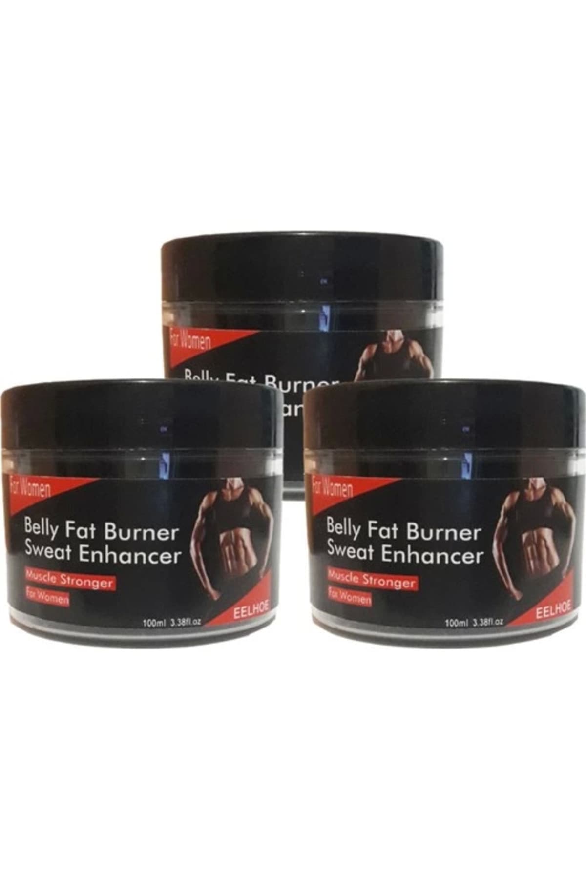 Eelhoe Belly Fat 3lü Adet Burner Sweat Enhancer Kadınlara Özel Şekillendirme Kremi 100 ml