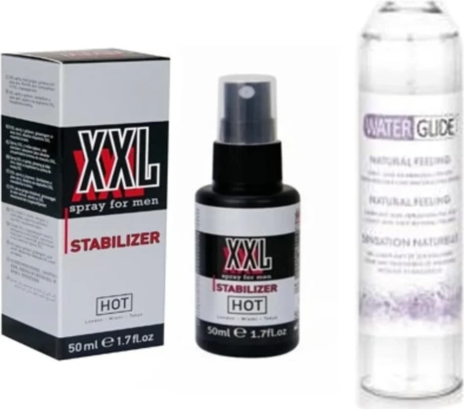 Süper Hot Xxl Peak Power For Men Sprey 50 ml Waterglide Natural Lubricant 400ML