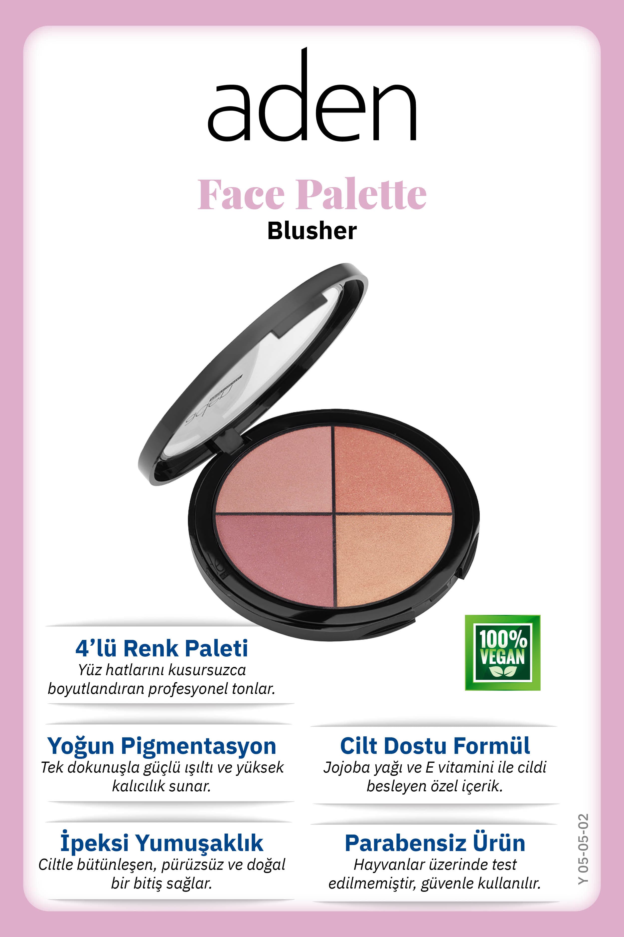 Aden Blusher Palette - Allık Paleti