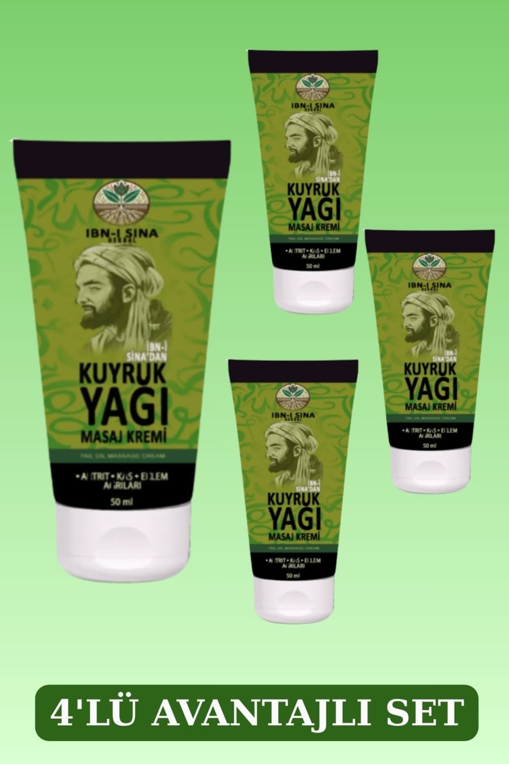 Ibn-I Sina Kuyruk Yağı Masaj Kremi 50ML x 4 Adet