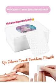 Tüysüz Ped Oje Çıkarıcı Tırnak Temizleme Mendili