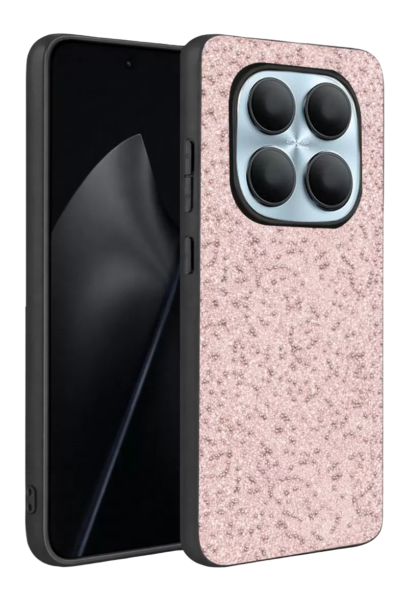 Note 15 4G Bright Simli Kapak - Pembe