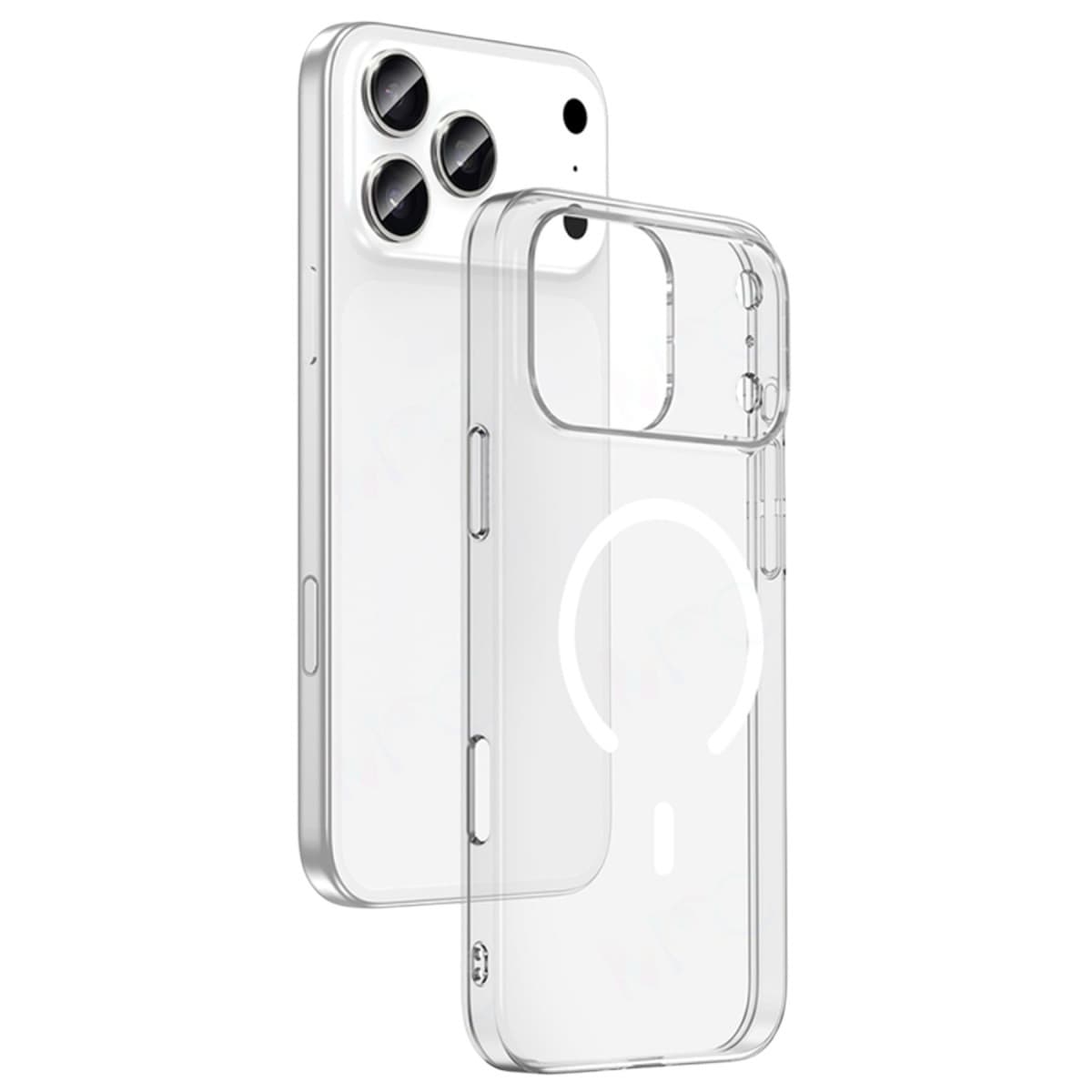 iPhone 17 Pro Max Combo Sert Şeffaf Magsafe Kapak - Şeffaf