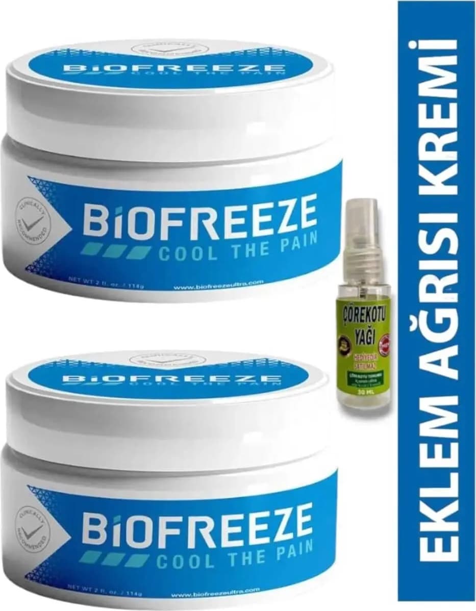 Süper Biofreeze 150 ml Masaj Kremi x 2 Adet + Çörek Otu Yağı 30 ml Hediye