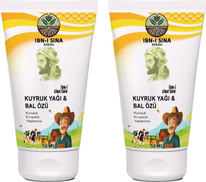 Ibn-I Sina Kuyruk Yağı & Bal Özlü Cildinize ve Yüzünüze Bakım Kremi 50 ml 2 Adet