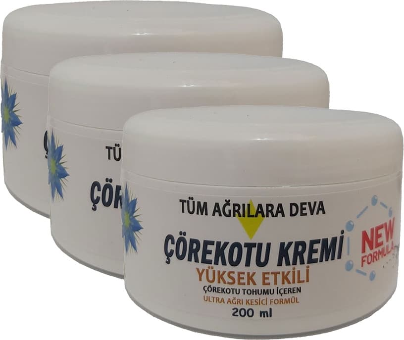 Corex Çörek Otu Kremi 3AD Büyük Boy x 200 ml Ağrılara Kremi / 3 Adet Vücut Bakım Kremi