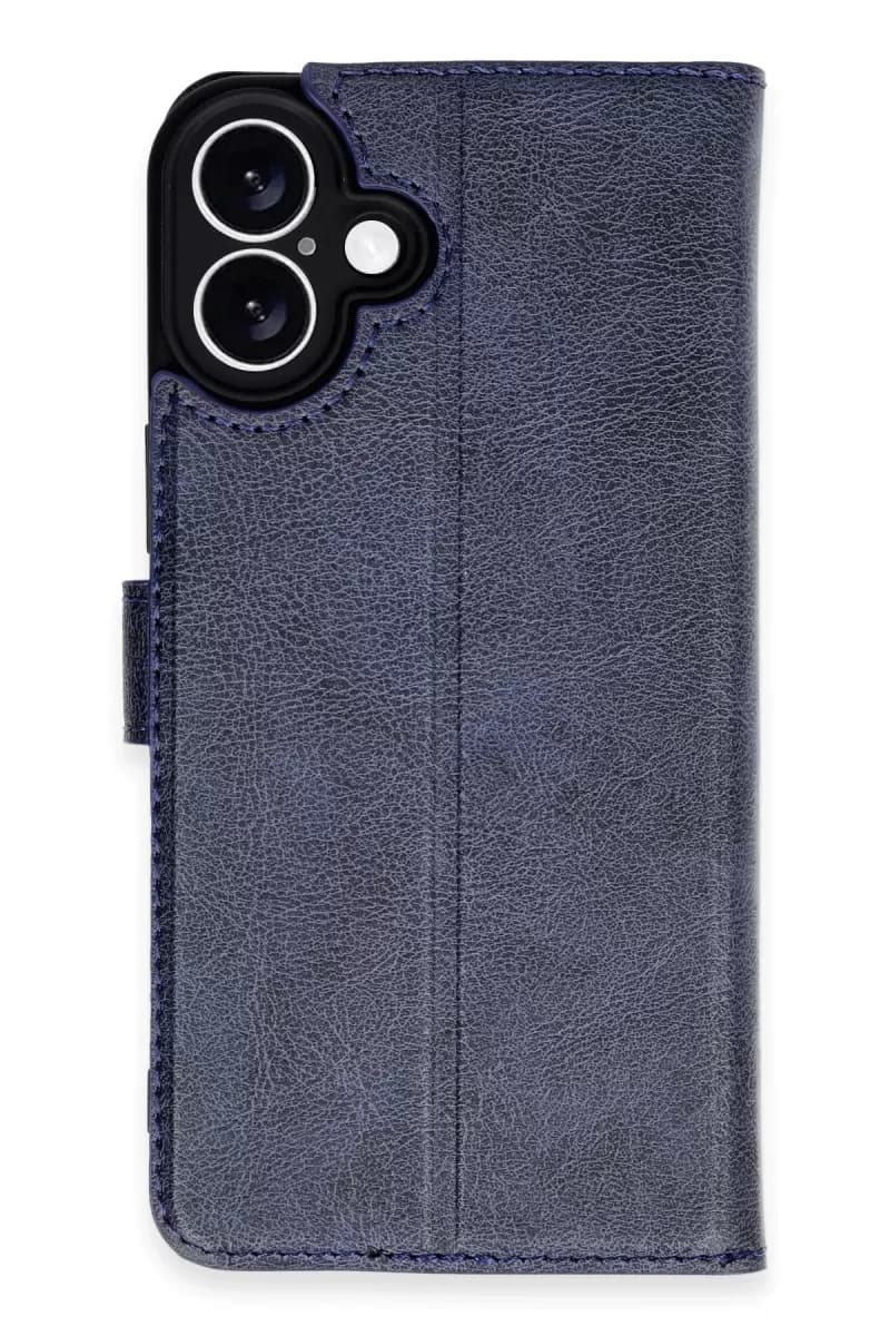 iPhone 16 Kılıf Trend S Plus Kapaklı Kılıf - Lacivert