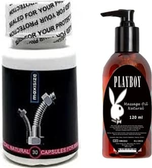 Hintohu Maxisize Supplement Erkekler Için 30 Lu 30 Peak Power For Men + Playboy Masaj Yağı