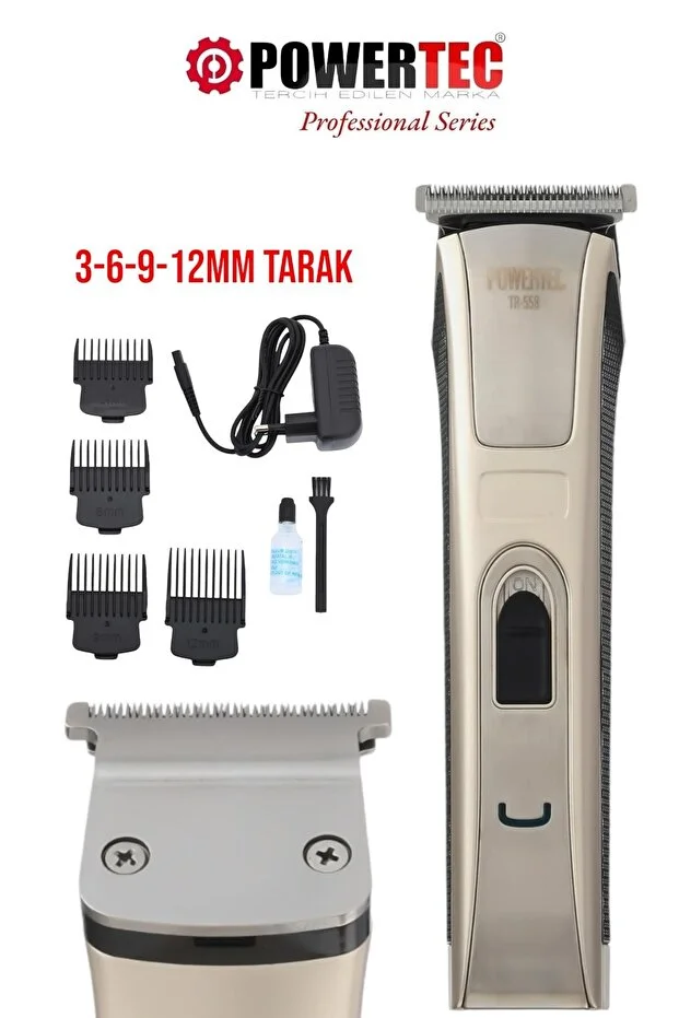 TR-558 Profesyonel Şarjlı Saç Sakal Ense Vücut Tıraş Makinesi