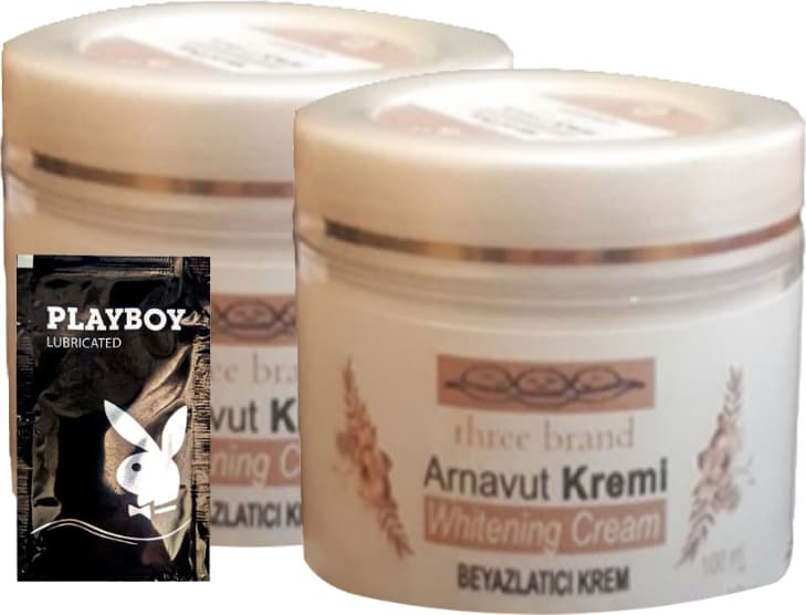 Three Brand Arnavut Kremi 2 Adet Whitens Cream Aklık Kremi A-382 100 ml + 1 Adet Jel Hediye