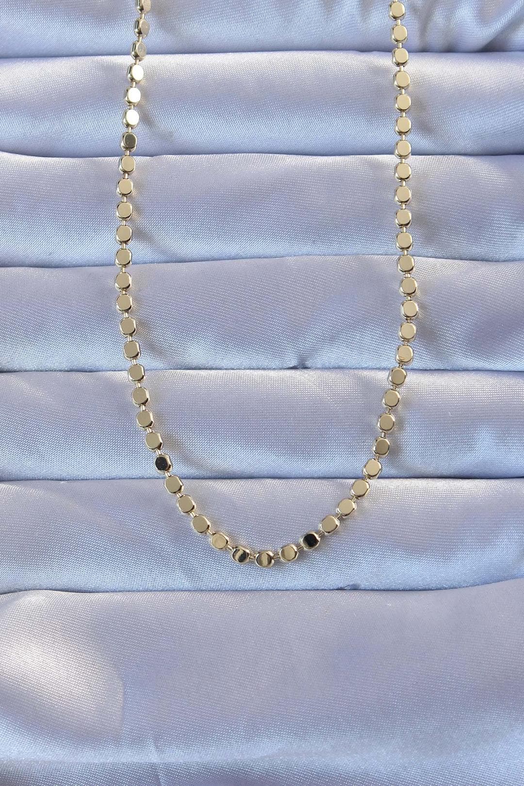316L Çelik Gold Renk 60 cm Parçalı Ezme Kolye