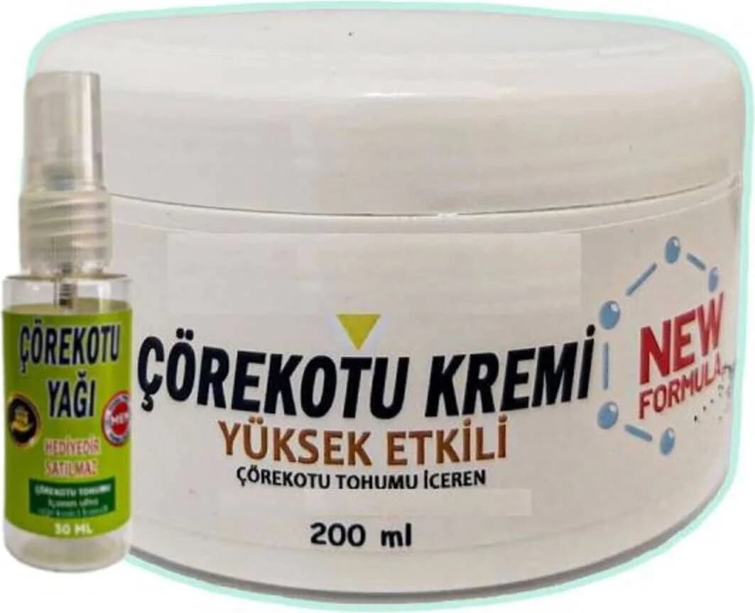Çörek Otu Masaj Bakım Kremi 200 Ml+30 ml Çörek Otu Yağ ile