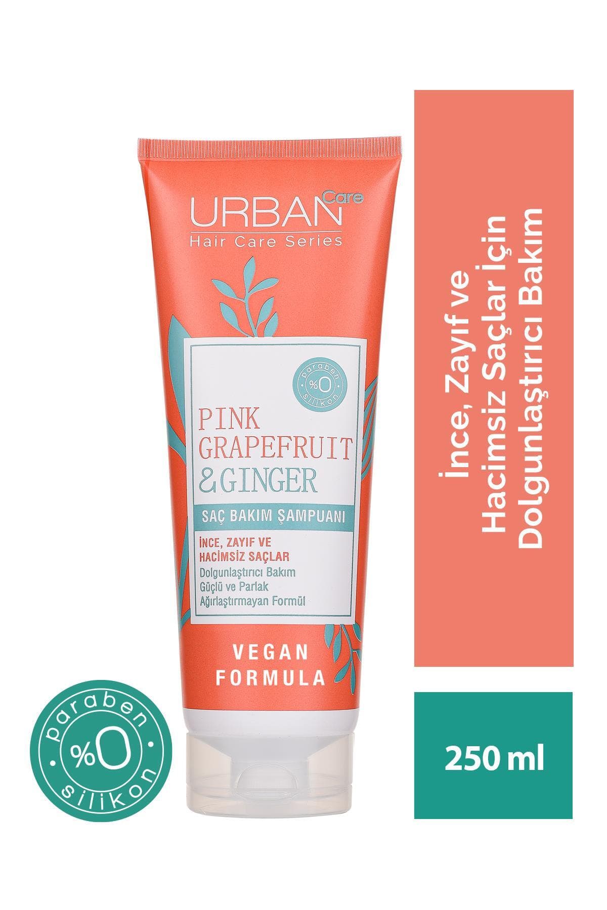 SAÇ ŞAMPUANI & PİNK GRAPERFRUIT VE GINGER İNCE TELLİ SAÇLAR İÇİN DOLGUNLAŞTIRICI VEGAN 250ML