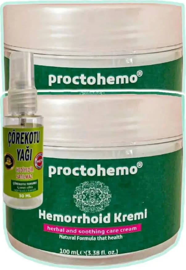 Süper Proctohemo Masaj Bakım Kremi 2X100 Ml+30 ml Çörek Otu Yağ ile