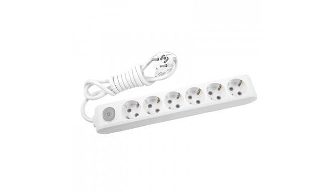 Multilet 6 lı Anahtarlı 3 Metre Kablolu Grup Priz