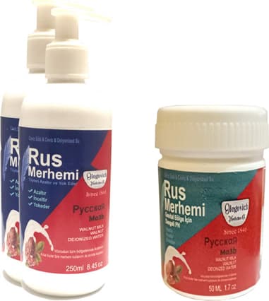 Hintohu Tüy Dökücü Azaltıcı Rus Merhemi 250 ml 2 Adet+Genital Bölge Merhemi 50 ml 1 Adet