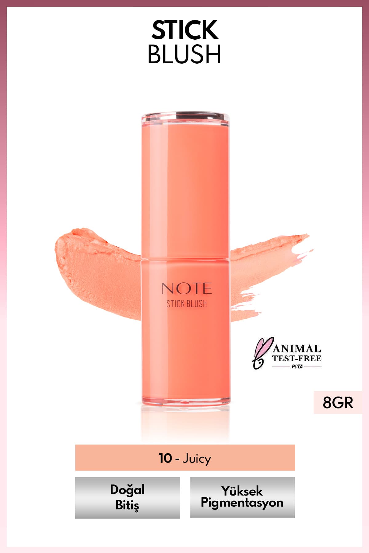 Stick Blush 10 Juicy Nemlendirici Yumuşak Stick Allık