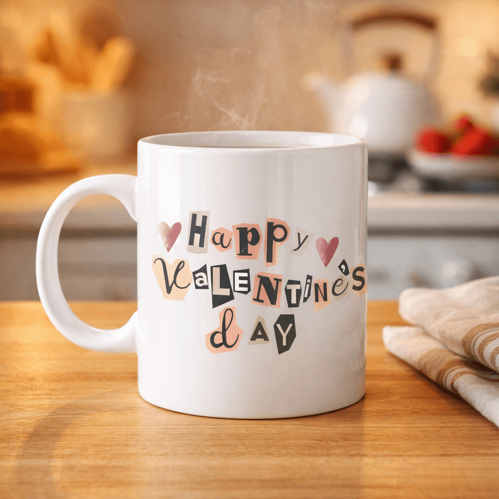 Happy Valentine’s Day Porselen Kupa – Model 1 Sevgililer Günü Hediyesi
