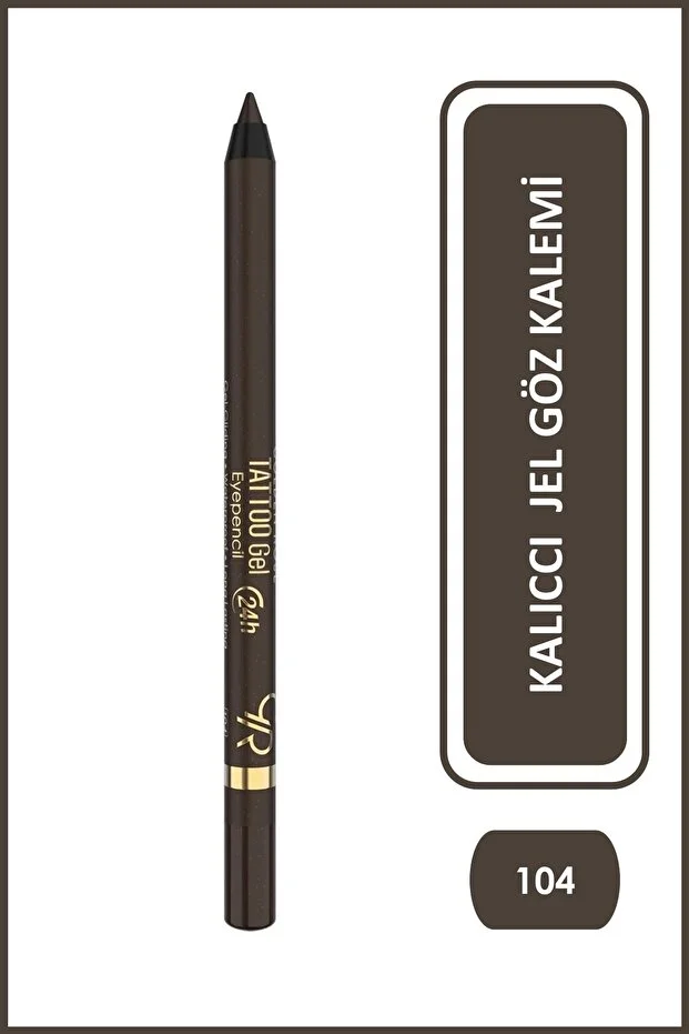 Tattoo Gel Eyepencil No: 104 Glitzy Brown - 24 Saat Kalıcı Suya Dayanıklı Jel Göz Kalemi