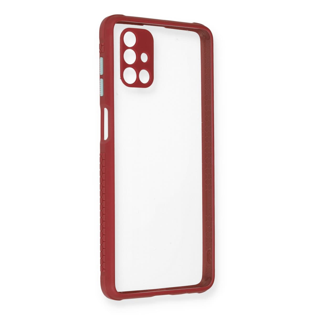 Galaxy M51 Kılıf Miami Şeffaf Silikon - Fuşya