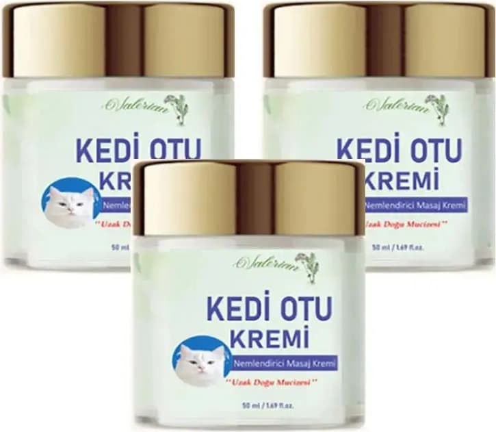 Kedi Otu Kremi Uzak Doğu Muzicesi Doğal Masaj Krem 50ML x 3 Adet