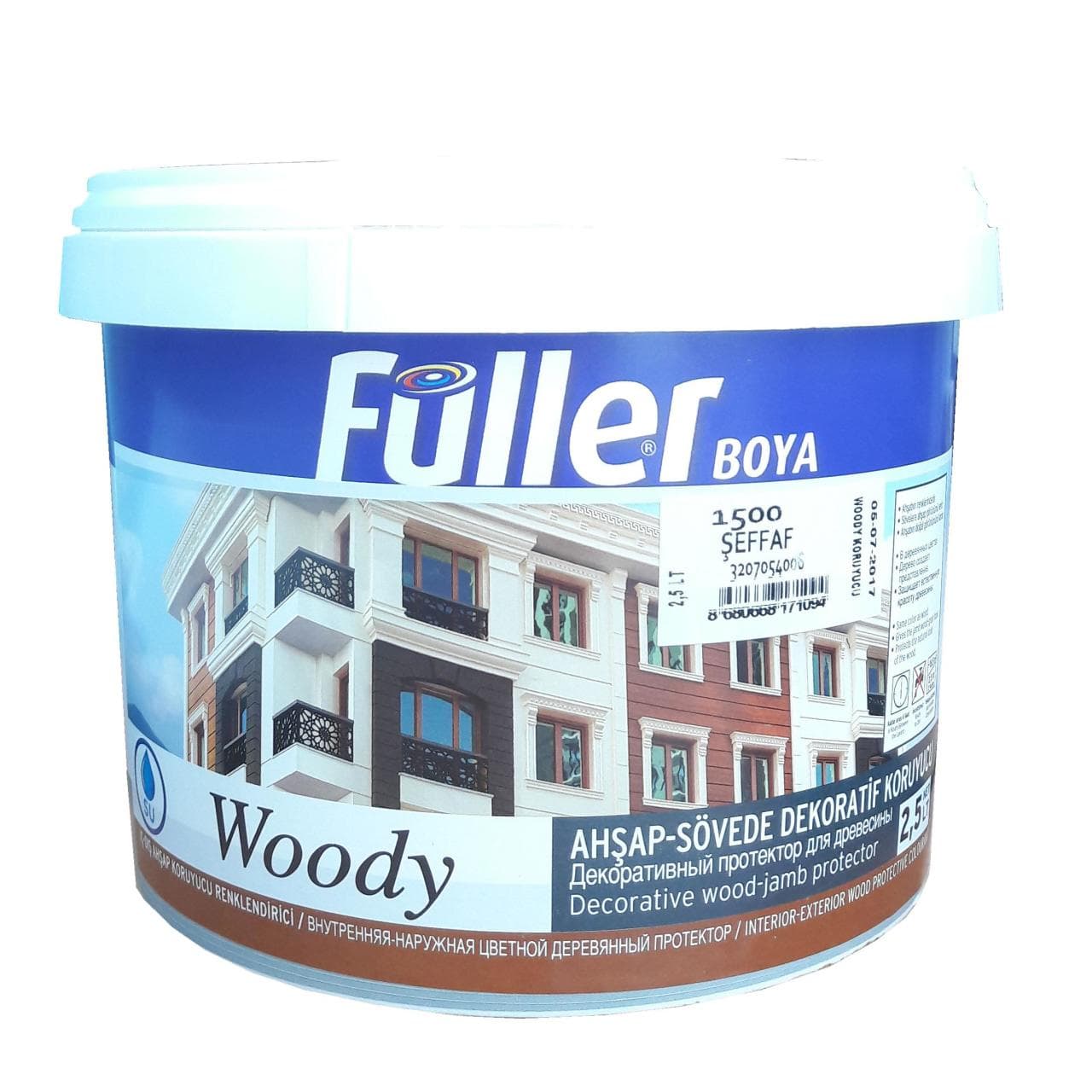 Woody Su Bazlı Şeffaf Vernik 2,5 Litre