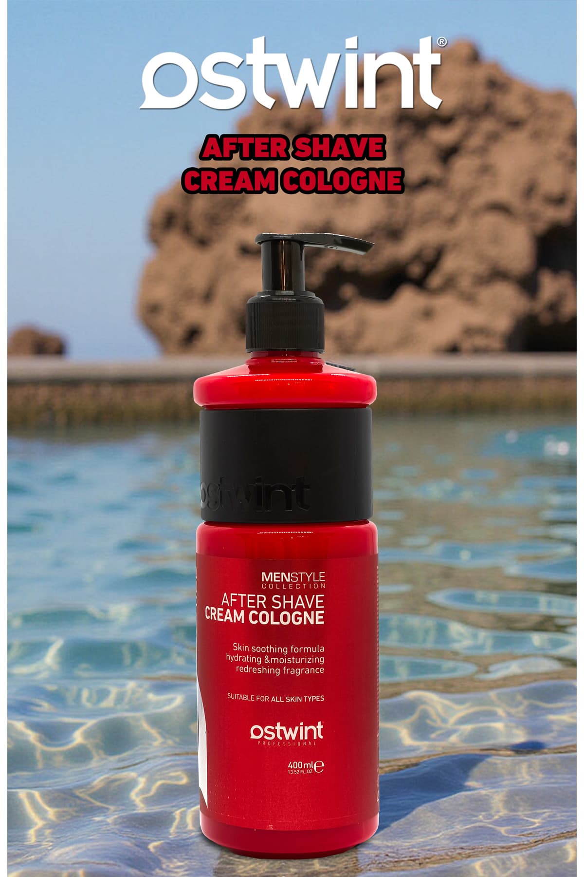 400 Ml Aftershave Cream Cologne Red