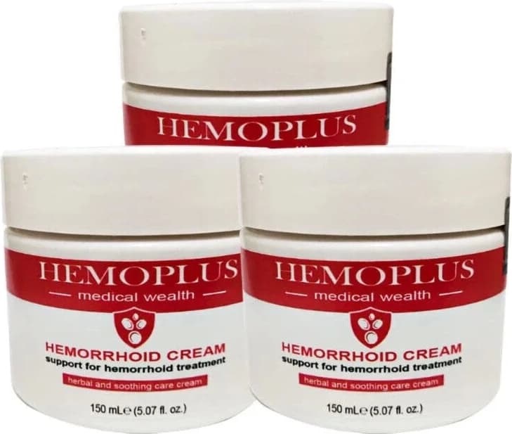 Hemoplus Büyük Boy Bakım Kremi 3 Adet 150 ml
