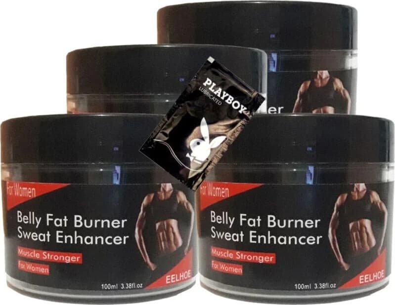 Belly Fatburner Sweat Enhancer Kadınlar Için Krem 4X100 ml + 1 Adet Jel ile