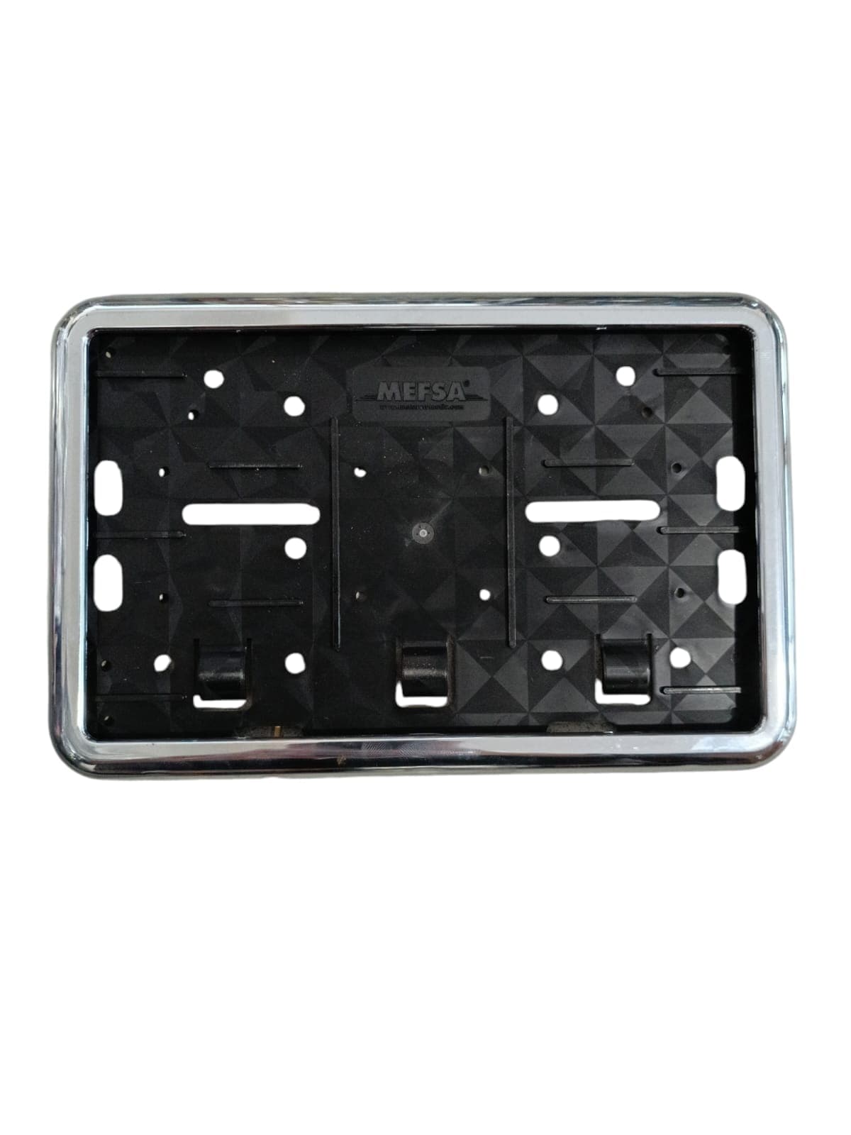 Çerçeveli Motorsiklet Plakalık Plaka Altlığı Krom Nikelajlı 26x17cm 1 Adet