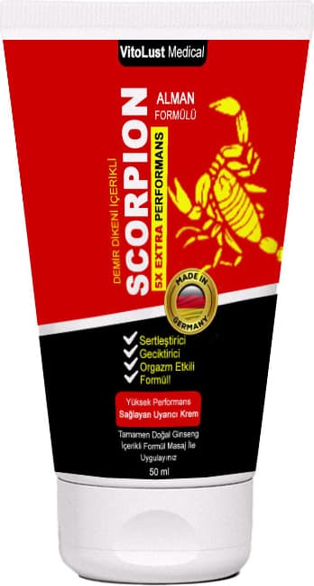 Scorpion Cream: Erkeklere Özel Maximumlayıcı Destekleyici Krem 50 ml