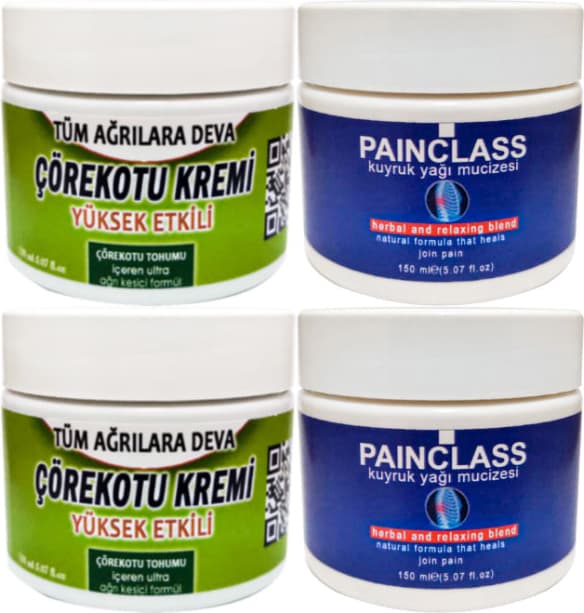 Çörek Otu Kremi 2 Adet 100 ml Teskin Kremi + 2 Adet Painclass 150 ml Kuıyruk Yağı Kremi Teskin Kremi