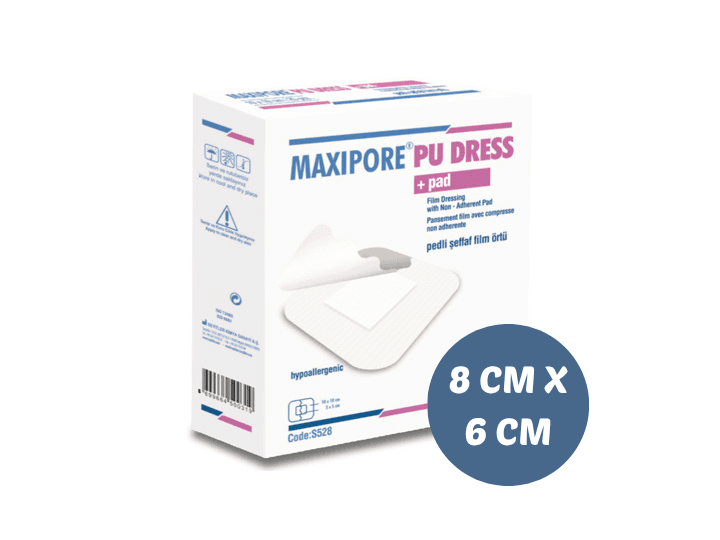 PU DRESS | Şeffaf Film Ped 8 CM X 6CM Steril