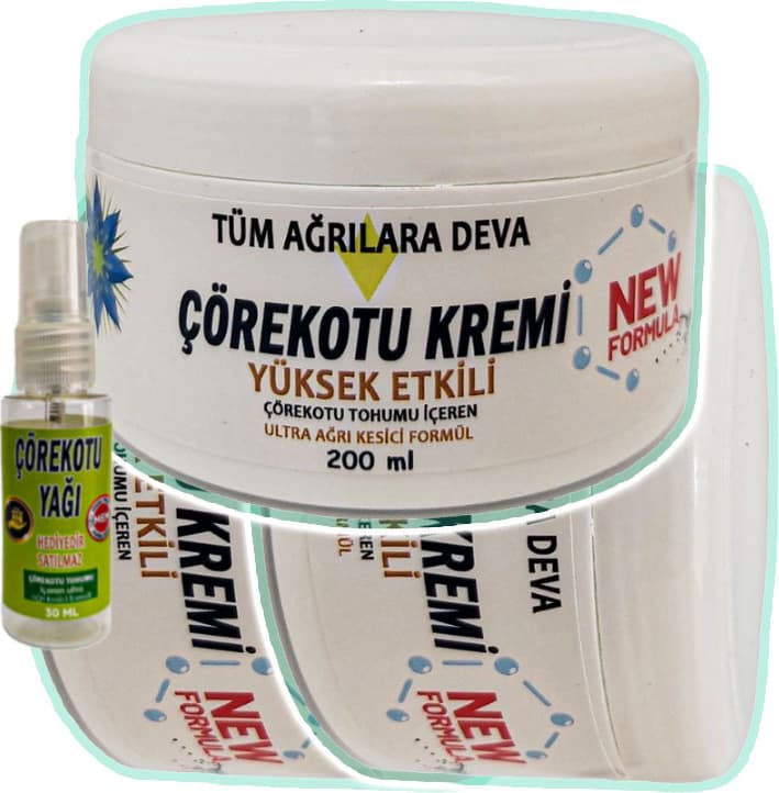 Çörek Otu Kremi Ağrilarakremi 3 Adet 200 ml Whiterah Atlama Box + 30 ml Çörek Otu Agriyağı