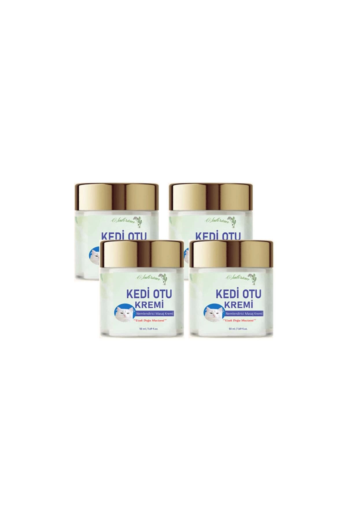 Kedi Otu Kremi 50 ml 4 Adet Kafur Ağacı Yağı İçerikli Rahatlatıcı Krem